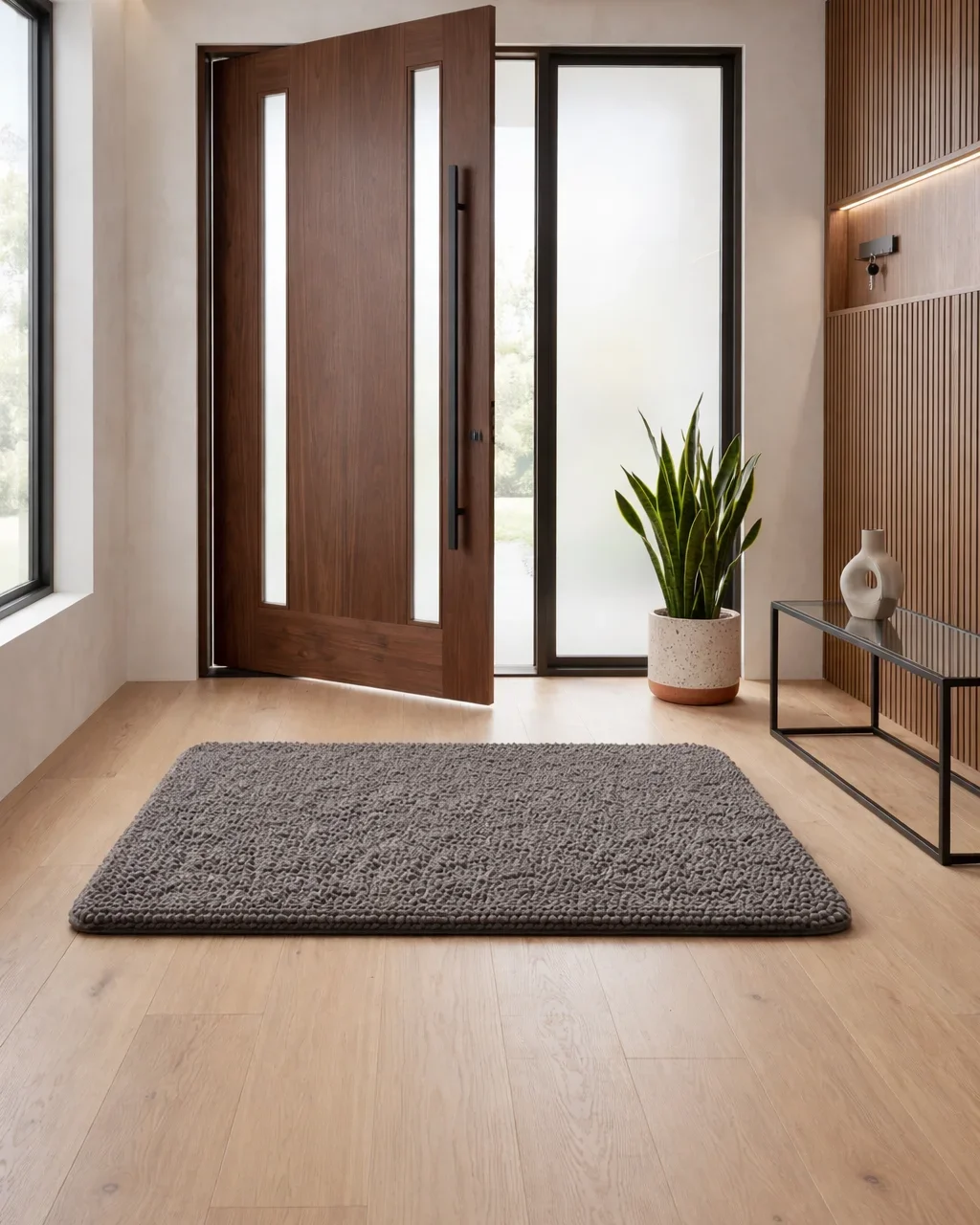 The Entry Mat — grey in entryway scene